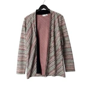 Kim Rodgers Sweater Women's M Multicolor Cardigan Open Front Long Sleeve